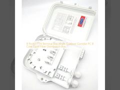 8 港 FTTH 端子箱白い屋外廊下 PC 8 コア光ファイバー配電箱