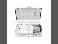 1 8 PLCのスプリッターが付いている黒く白いOEMの繊維光学の配電箱FTTX 8の中心