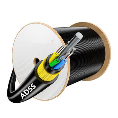 購入 G652D Fiber Optic Overhead Cable 12 24 48 96 Core ADSS Self Supporting Aerial Cable オンライン製造