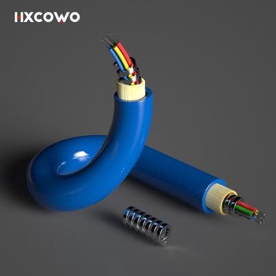 購入 Dustproof Single Mode Outdoor 2-288 Core Flexible Spiral Steel Armored Fiber Optical Cable オンライン製造