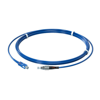 購入 FC UPC コネクタ 青色 シングルモード シンプレックス FTTH ドロップケーブル 通信 装甲型光ファイバーパッチコード オンライン製造