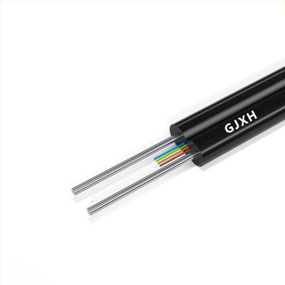 購入 G657A1 G657A2 Indoor Fiber Optic Cable With Steel Messenger 1/2/4/6/8/12Cores オンライン製造