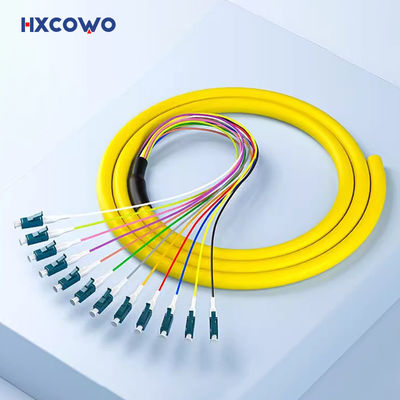 購入 SM G652D G657A 0.9mm Fiber Optic Pigtail 12 Color Fiber Cores LC UPC APC Patch Cord Pigtail オンライン製造