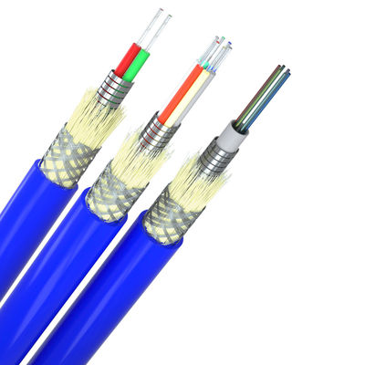 購入 OM1 OM2 OM3 Multimode Armored Fiber Optic Cable Dustproof Function オンライン製造