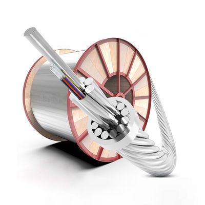 購入 Self Supporting Aerial OPGW Fiber Optic Cable Overhead Optical Ground Wire 48 Core オンライン製造