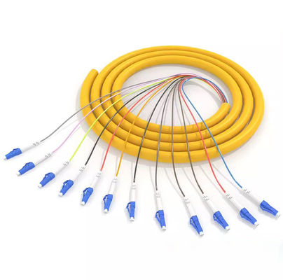 購入 Telecom Grade HXCOWO 12 Core Bundle LC Fiber Pigtails For 10G Gigabit Optical Network オンライン製造