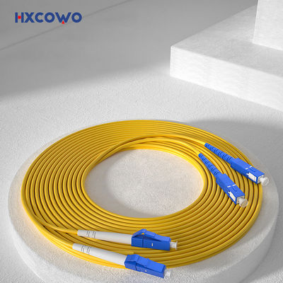 購入 HXCOWO FTTH Indoor SC/UPC-LC/UPC SM G657A2 Duplex Armored Fiber Cable Patch for Wired LAN オンライン製造