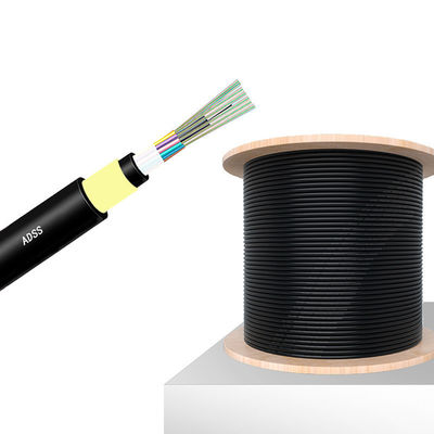 購入 Single Mode ADSS Fiber Cable G657A Outdoor Self Supporting Aerial Fiber Cable オンライン製造