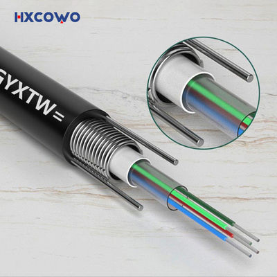 購入 4 24 144 Core Fiber Armoured Cable G652D GYXTW Steel Wire Armoured Fibre Optic Cable オンライン製造