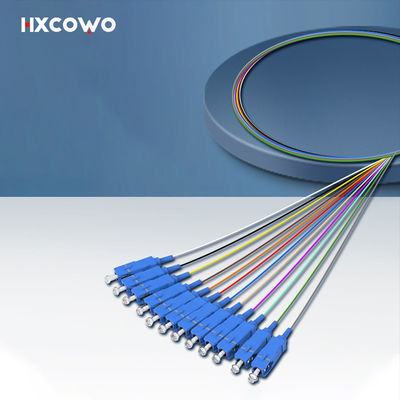 購入 HXCOWO 12 Core Bundle SC Pigtail G657A1 A2 1 Meter Customized Length Fiber Optic Pigtail オンライン製造