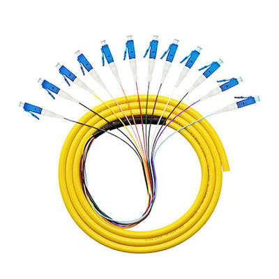 購入 12コア LC FTTH 0.9mm OM2 OM3 繊維光ファイバー・ピグテイル オンライン製造