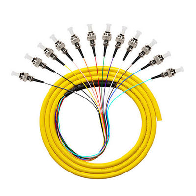 購入 4g ネットワーク ソリューション用マルチモード 50/125 62.5/125 SM 12 コア コーティングされた光ファイバ ピグテール オンライン製造