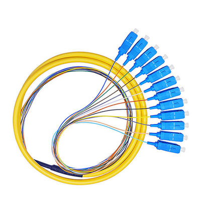 購入 Customized Lengths HXCOWO 12 Color Multimode OM4 SC Connector 0.9mm Fiber Optic Pigtail オンライン製造