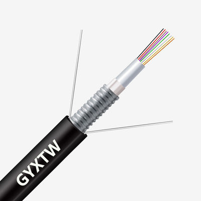 購入 Custom Length HXCOWO GYXTW G652D 2/4/6/8/12/24/24/48/96 Core Armoured Fiber Optic Cable オンライン製造