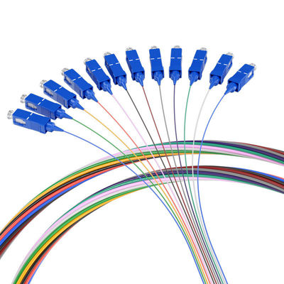 購入 パーソナライズされた長さ 1m/2m/3m... 1 HXCOWO 12Core-Color SC シングルモード G657/G652D ファイバーオプティック・ピグテイル オンライン製造