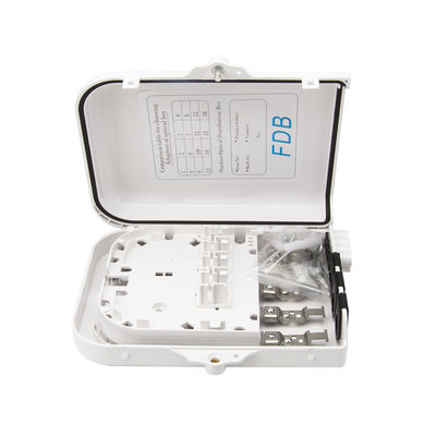 購入 Black White OEM Fiber Optic Distribution Box FTTX 8 Core With 1 8 PLC Splitter オンライン製造