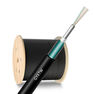購入 12 Cores GYXTW Aerial Outdoor Steel Wire FTTH Armoured Fiber Optic Cable for Superior オンライン製造