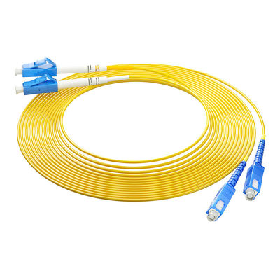 購入 ワイヤレスLANネットワーク HXCOWO OM3 2コア SC/UPC から LC/UPC MM 50/125 デュプレックス 3.0mm 2.0mm 光ファイバーケーブルパッチ オンライン製造