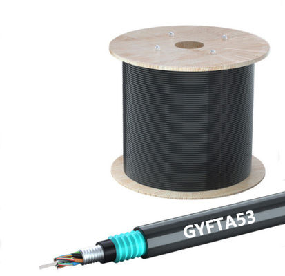 購入 Outdoor Armored Fiber Optic Cable GYFTA53 1 2 4 Core for Long-Lasting Communication オンライン製造