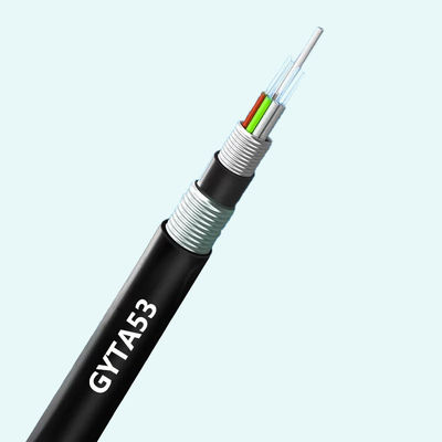 購入 極度の環境でのデータ転送速度のための装甲型GYTA53光ファイバーケーブル オンライン製造