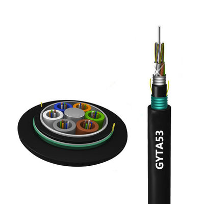 購入 HXCOWO 24 48 Core G652D GYTA53 Outdoor Armored Fiber Optic Cable SM Steel Tape オンライン製造