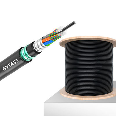 購入 Moistureproof Outdoor Armored Fiber Optic Cable Black Outdoor Rated Fiber オンライン製造