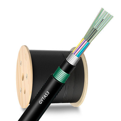 購入 48 96 144 Core GYTA53 Direct Burial Fiber Optic Cable For Outdoor Networking Discount オンライン製造