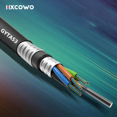 購入 HDPE Jacket Fibre Optic Cable Armoured RoHS Outdoor Rated Fiber Optic Cable オンライン製造