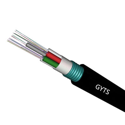 購入 HXCOWO スチール 装甲型光ファイバーケーブル 空中チャネル 6 12 24 48 96 144 コア GYTS オンライン製造