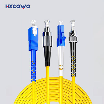 購入 HXCOWO SC LC FC ST MTRJ APC/UPC Connectors Indoor Armored Fiber Optical Patch Cord 1 オンライン製造