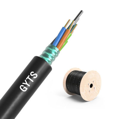 購入 Outdoor Duct and Conduit Customized 2-288 Cores SM MM Armoured GYTS Fiber Optic Cable オンライン製造