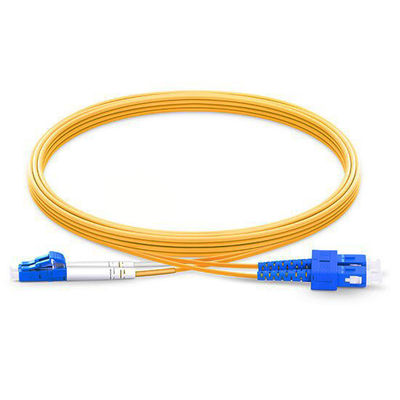 購入 3m LC UPC To SC UPC Duplex 2.0mm Yellow Fiber Optic Patch Cord Single Mode For FTTX オンライン製造