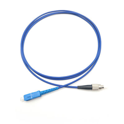 購入 Blue SS Single Mode Fiber Patch Cord G625D Pre Terminated Fiber Cable オンライン製造