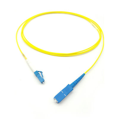 購入 SM LSZH 3mm SX 2M Stainless Steel Armored Fiber Optic Jumper Cable FTTH LC/UPC-SC/UPC オンライン製造