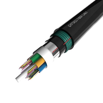 購入 GYFTA53 Double Armored Fiber Optic Cable with 2-288 Cores Loose Tube Stranded Design for Direct Burial Applications オンライン製造