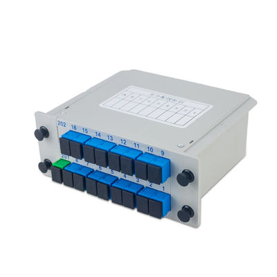 White FTTH PLC Splitter In SC APC/UPC Fiber Optic LGX Cassette Splitter 1x4 8 16 32