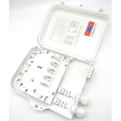 8 Ports FTTH Terminal Box White Outdoor Corridor PC 8 Core Optic Fiber Distribution Box